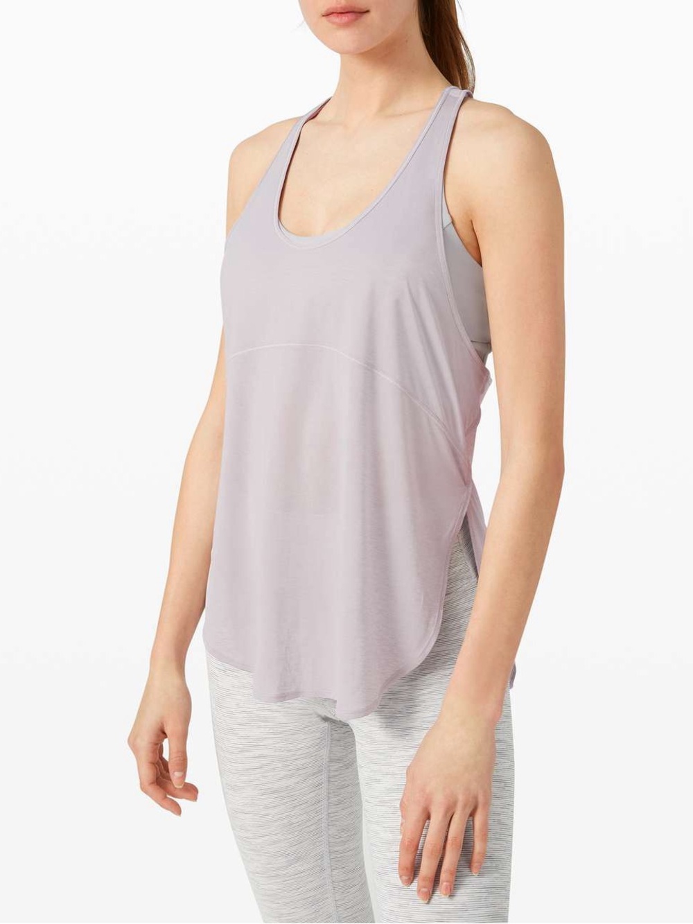 Lululemon 2-in-1 Racerback Tank with Built-in Bra | Size 8 | Light Lavender